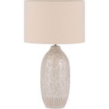 SALZA - Tafellamp - Beige - Keramiek