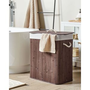 Beliani KANDY - Mand - Donkere houtkleur - Bamboehout