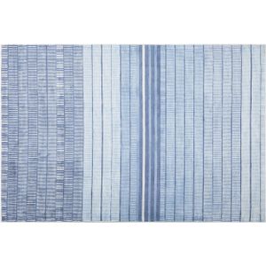YARDERE - Laagpolig vloerkleed - Blauw - 160 x 230 cm - Viscose
