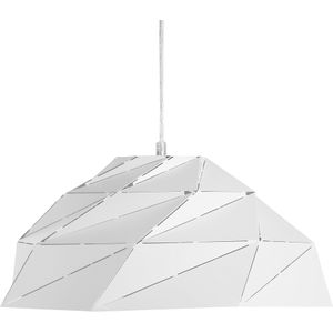 Hanglamp 1-lichts plafondlamp wit geometrische lampenkap