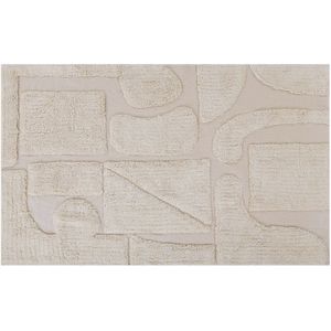 DIYADIN - Laagpolig vloerkleed - Beige - 140 x 200 cm - Katoen