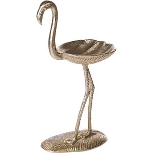 Woonaccessoire goud aluminium flamingo vorm tafel decoratie figuur modern industrieel ontwerp