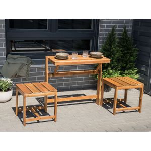 Converteerbare multifunctionele tuinbank bistro set natuurlijk acaciahout Tuenno