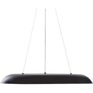 Hanglamp zwart metaal geïntegreerde LED verlichting ring ronde vorm hangend modern glamour verlichting