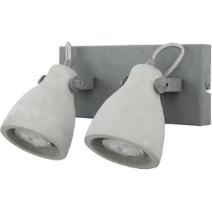 Wandlamp 2 lampen grijs sconce betonlook industrieel ontwerp