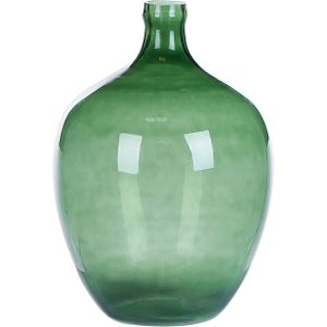 Bloemenvaas Groen Glas 39 cm Handgemaakte Decoratieve Ronde Bolvorm Tafeltje Home Decoratie Modern Design