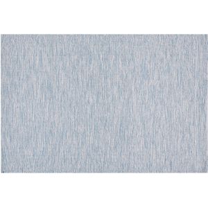 Vloerkleed blauw polyester 160 x 230 cm handgeweven