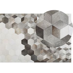 SASON - Patchwork vloerkleed - Multicolor - 140 x 200 cm - Koeienhuid