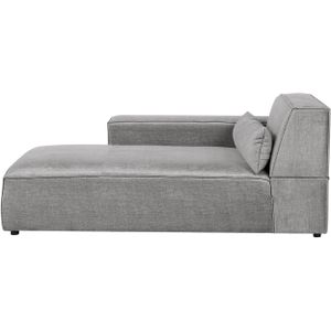 Chaise longue rechtszijdig grijs polyester synthetische poten modern woonkamer gestoffeerd