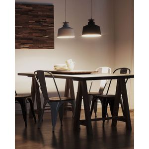 Moderne industriële aluminium plafondlamp keuken hanglamp zwart Donau