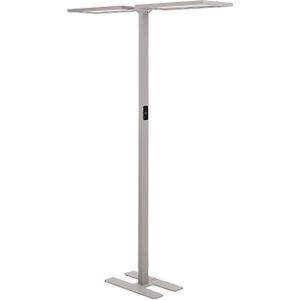 Vloerlamp led lamp zilver aluminium 196 cm hoogte touch schakelaar dimmer bewegingssensor modern kantoorverlichting