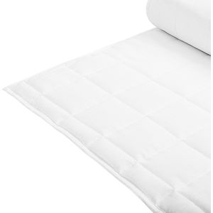 Zomerdekbed wit polyester/katoen 155 x 200 cm monochromatisch licht slaapkamer