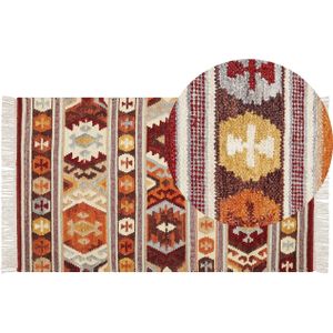 Beliani AYGAVAN - Kelim vloerkleed - Multicolor - Wol