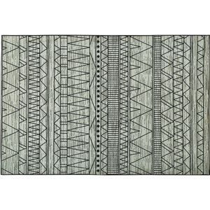 KEBAN - Laagpolig vloerkleed - Zwart - 160 x 230 cm - Polyester