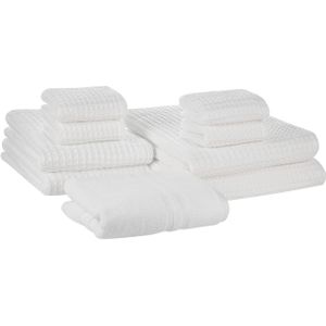 Handdoek set wit katoen 9-delig