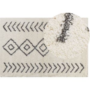 AYRUM - Shaggy tapijt - Beige/Grijs - 200 x 300 cm - Polypropyleen