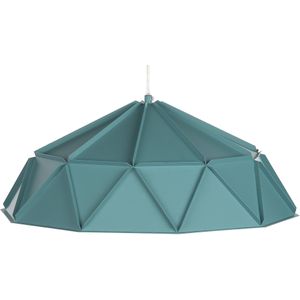 Hanglamp turquoise metaal geometrische vorm 1-lichts modern industrieel ontwerp