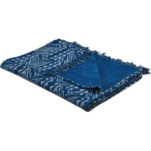 SHIVPURI - Plaid - Blauw - 130 X 180 cm - Katoen