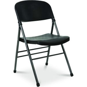 Klapstoel Roda Zwart | Inklapbaar | Hamerslag epoxy frame | Optioneel met transportkar
