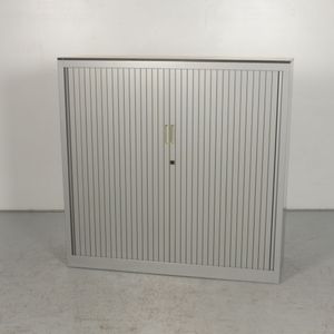 Roldeurkast Aspa Grijs 117 x 120 cm Eiken napoli topblad | Middel model | Uitstekende Aspa kwaliteit | Incl. 2 legborden