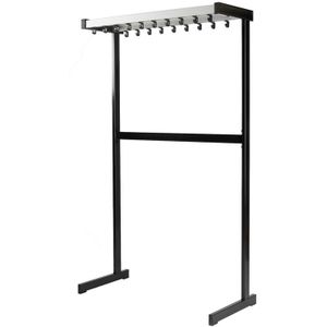 Garderoberek Abergele Zwart | Met 19 haken | Stalen constructie | Minimalistisch design