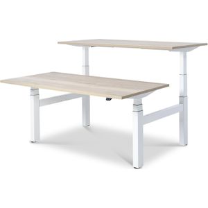 Zit-sta duo bureau Sky-line Max 200 x 160 cm | Tot 130 cm hoog | 3 afmetingen | Geschikt voor 2 personen
