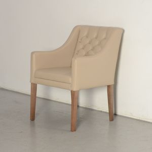 Frontseat fauteuil, creme leder |