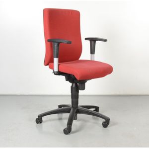 Bureaustoel Dauphin @Just Magic Rood 2D armleggers | Gestoffeerd | Met synchroonmechanisme | Verstelbare zitdiepte
