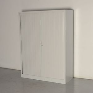 Robberechts roldeurkast, lichtgrijs, 160 x 120 cm, incl. 3 legborden |