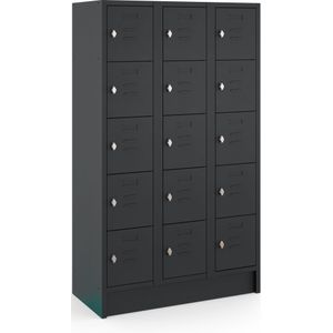 Locker Lite 105 15-deurs Zwart | Locker | 15 deurs | Zwart