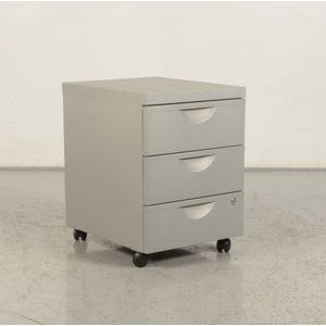Verrijdbaar ladeblok Officenow Grijs 57 x 41 x 50 cm 3 laden | Metaal materiaal | 3 laden | Verrijdbaar