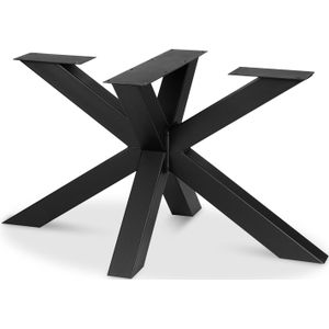 Industrieel tafelonderstel Matrixpoot 140 x 90 cm | Geschikt voor verschillende maten bladen | Uitgevoerd in het zwart | 72 cm hoog