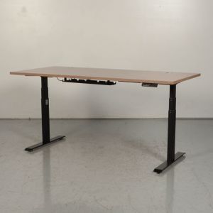 Elektrisch zit-sta bureau Decasmart - Mountain Grain Oak blad 180 x 80 cm | NEN 527 | Elektrisch verstelbaar | Kabelgoot inbegrepen