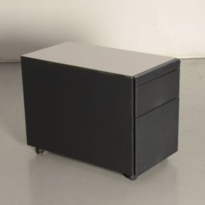 Aspa Mezzo verrijdbaar ladeblok, antraciet, 57 x 41 cm, 3 laden | Incl. topblad