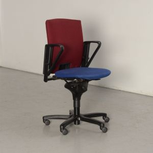 Comforto D5073 bureaustoel, blauw / paars, 1D armleggers |