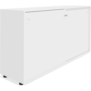 Schuifdeurkast Livorno 86 x 160 cm Wit | Uniek, Italiaans design | Met slot | Met 1 legbord