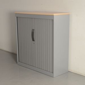 Roldeurkast Drentea Aluminium Beuken topblad 123 x 120 cm |
