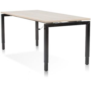 Recht bureau Nano handslinger 160 x 80 cm | Keuze uit 6 bladkleuren | Makkelijk in hoogte instelbaar | 5 afmetingen