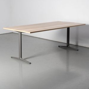 Ahrend recht bureau, 200 x 100 cm, nieuw blad + gebruikt onderstel (standaard vaste hoogte) | Keuze uit 6 bladkleuren | Uitstekende Ahrend kwaliteit |