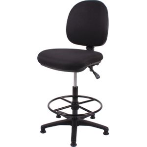 Bureaustoel Loket Zwart | Hoogteverstelling van 55 81 cm | Met voetensteun | Rughoek instelbaar