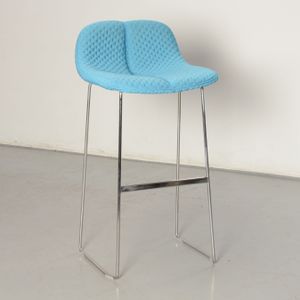 Offecct Duo Barstool design Barkruk, blauw,buisframe onderstel |