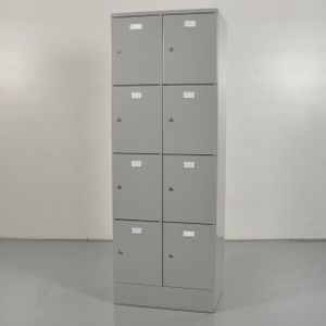 Locker Officenow Lichtgrijs 196 x 70 cm 8 lockers | Hoog model | 10 deuren | Voldoende ruimte