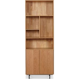 Wandkast Paisley Blank Eiken | Open kast | Gestreept design | Verkrijgbaar in 5 kleuren