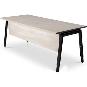 Directiebureau Design-line 200 x 80 cm | Keuze uit 5 bladkleuren | Interne verticale kabeldoorgang | Hoogte instelbaar