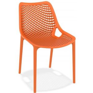 Kantinestoel Air Oranje | Geschikt voor binnen en buiten | Stapelbaar | Verkrijgbaar in 5 kleuren