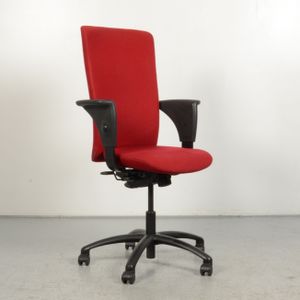 Bureaustoel Savo Rood 2D armlegers | Gestoffeerd | NEN1335 | Verstelbare zitdiepte