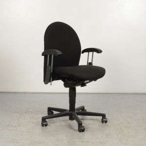 Bureaustoel Comforto D1473 Zwart 1D armleggers | Gestoffeerd | Uitstekende Haworth kwaliteit | NEN1335