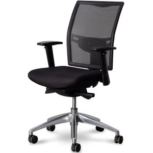 Bureaustoel Fien Zwart | NEN 1335 gecertificeerd | Instelbare zitdiepte | Slijtvaste bekleding