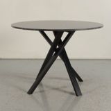 Kantinetafel Ikea Mariedamm Grijszwart blad 105 cm ø | Rond blad | X-poot onderstel | Gebruikt A