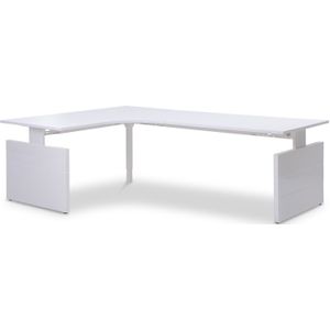 Hoekbureau Exclusive-line 200 x 280 cm | Keuze uit 6 bladkleuren | 15 afmetingen | Rond hoekblad